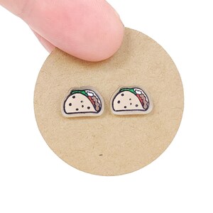 Little Tacos | Stud Earrings | Hypoallergenic Titanium Posts