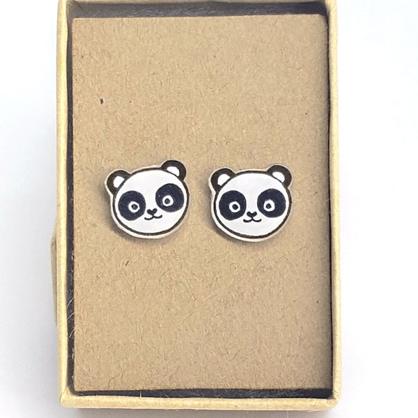 Little Pandas | Stud Earrings | Hypoallergenic