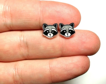 Little Raccoons | Stud Earrings | Hypoallergenic