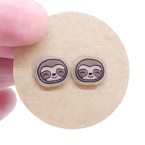 Little Sloths | Stud Earrings | Hypoallergenic Titanium Posts