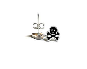 Little Skull & Crossbones | Stud Earrings | Hypoallergenic