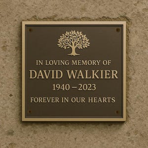 Custom Bronze Memorial Plaque: Weatherproof Grave Marker, Personalized Headstone