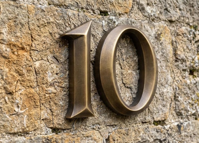 Custom Cast Bronze House Numbers and Letters | 3D Raised Number Signage ...