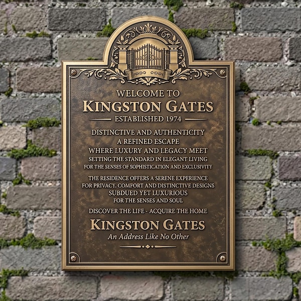 Custom Bronze monument Plaque | Classic raised lettering historic marker | Heritage Metal Sign | Landmark signs
