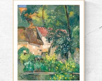 House of Père Lacroix - Vintage Digital Wall Art - Impressionist Landscape Print - Rustic French Countryside Decor Download _Garden Painting