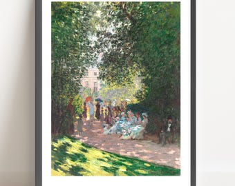 The Parc Monceau by Claude Monet - Impressionist Garden Scene | Digital Wall Art | Vintage Landscape Printable | Instant Art Download