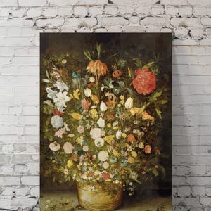 Wildflower Bouquet Painting by Jan Brueghel I: Vintage Floral Art (Digital Download)