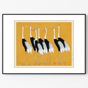 Red-Crowned Cranes by Ogata Korin – Japanese Crane Art Digital Download | Traditional Nature Wall Print | Zen Bird Lithograph | Asian Art
