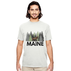 Maine / The weg das Leben sollte sein / Natur T-shirt / Outdoor Shirt / Moose Shirt / Get Draußen / Bio Unisex Rundhals T-shirt