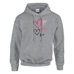 Heart Hoodie/ Love Sweatshirt/ Cute heart Pullover/ Classic Unisex Pullover Hoodie