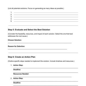 Problem Solving Worksheet