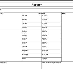 Monthly and Daily Planner