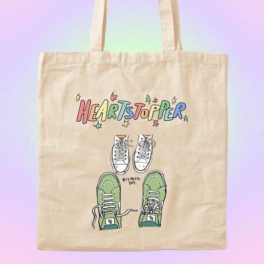 Heartstopper Boy Meets Boy Canvas Tote Bag