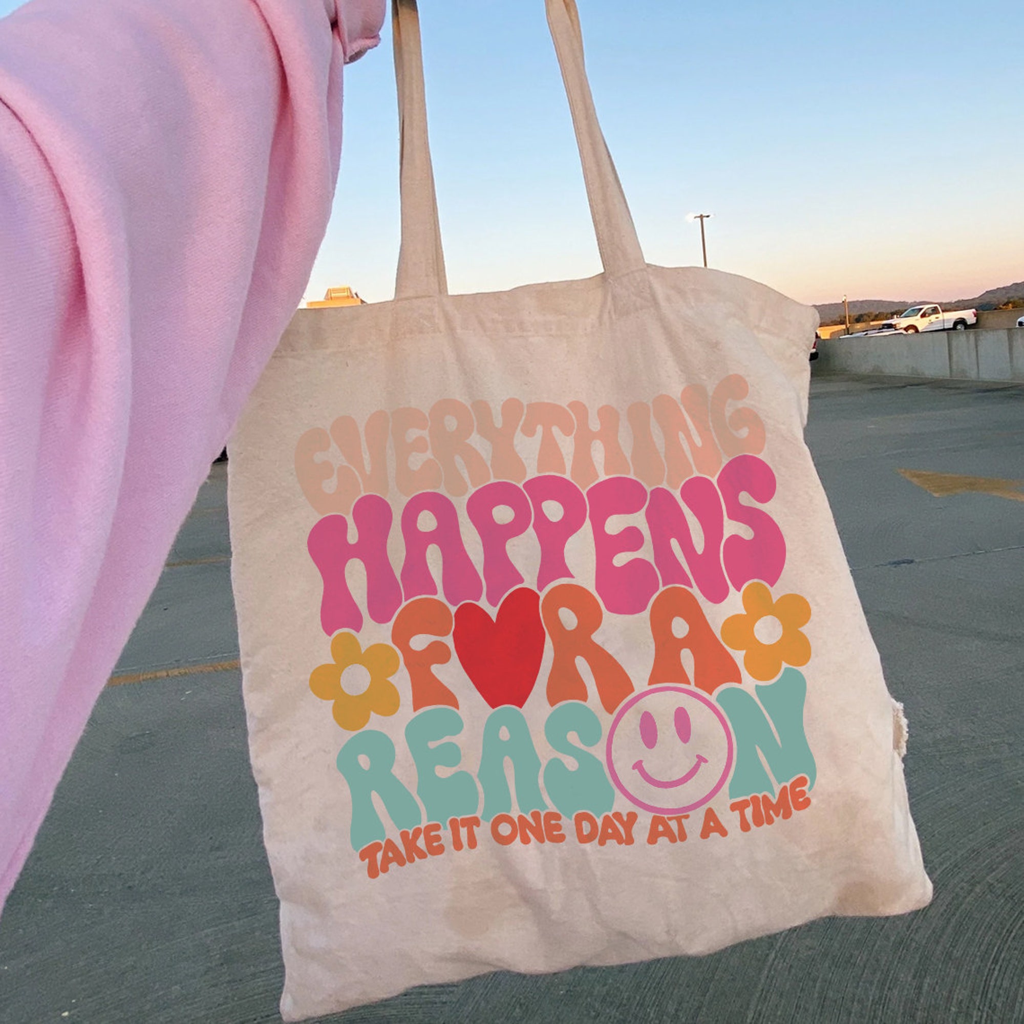 Everything Happens For a Reason Canvas Tote Bag