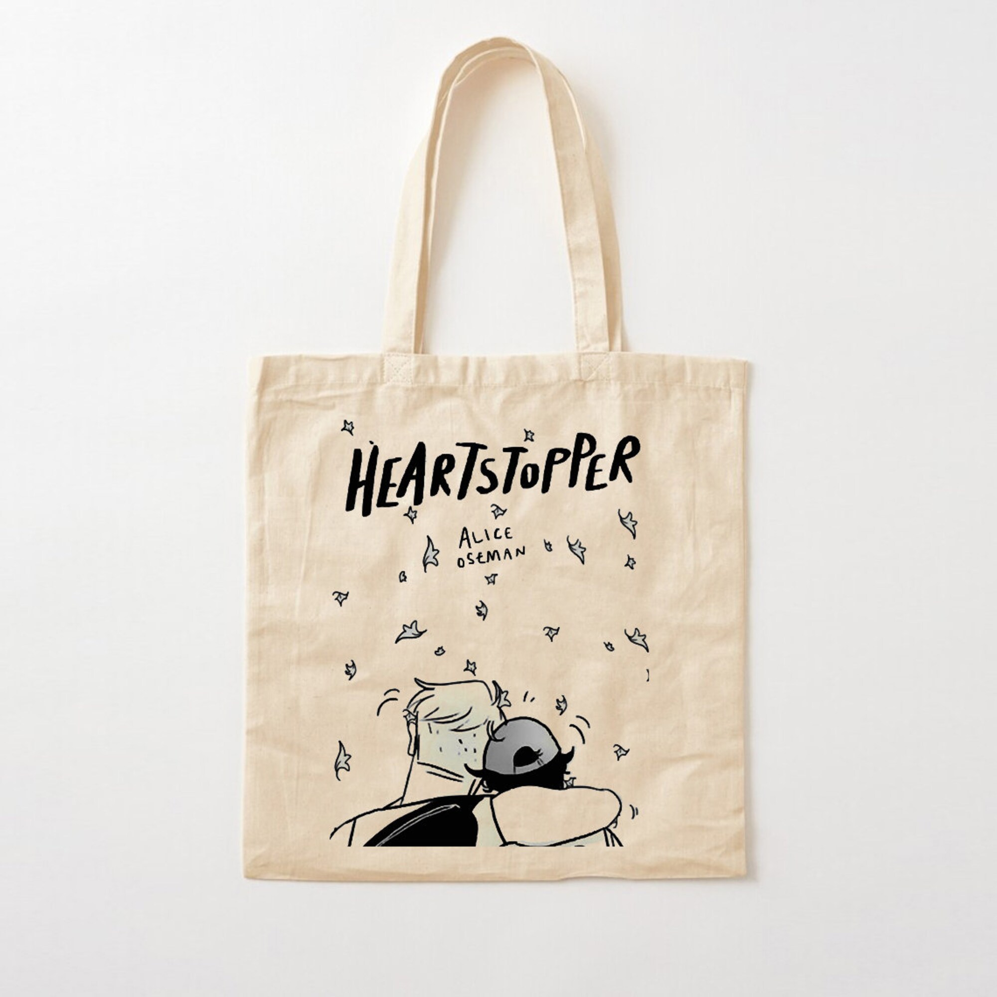 Heartstopper Couple Hand Painting Canvas Tote Bag