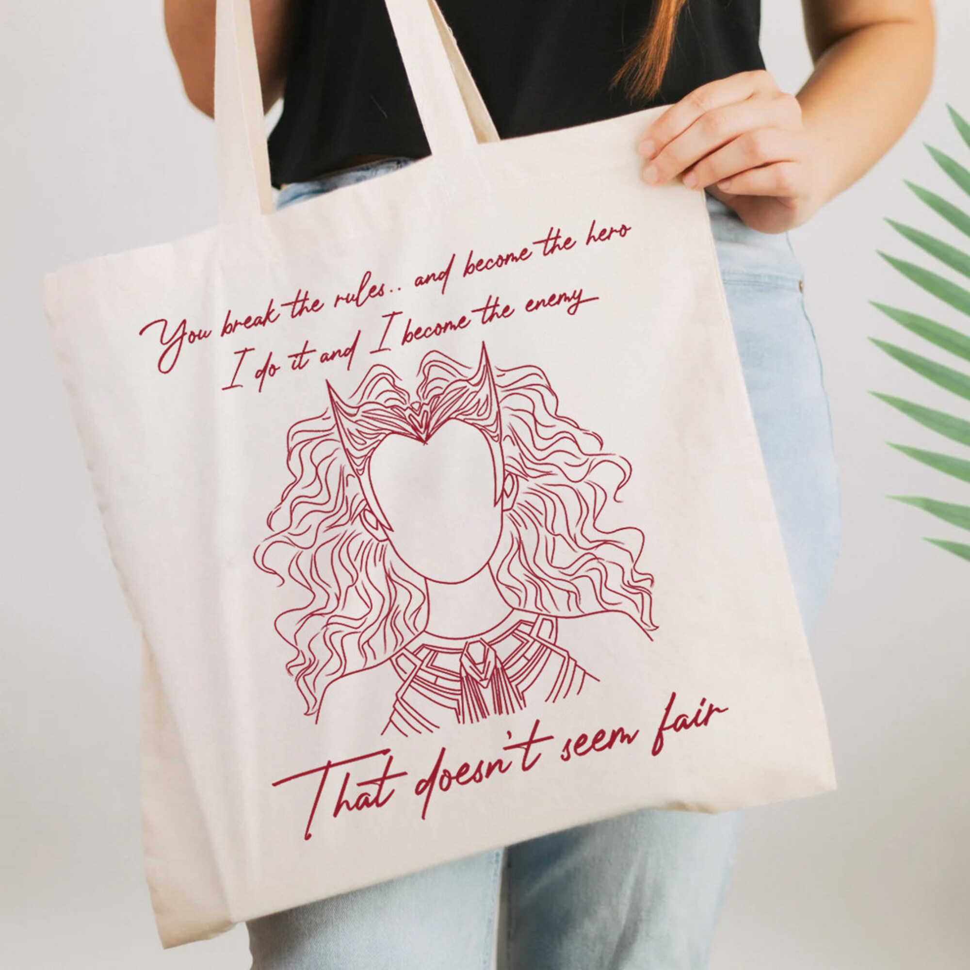 Wanda Quote Canvas Tote Bag - You Break The Rules And Become The Hero