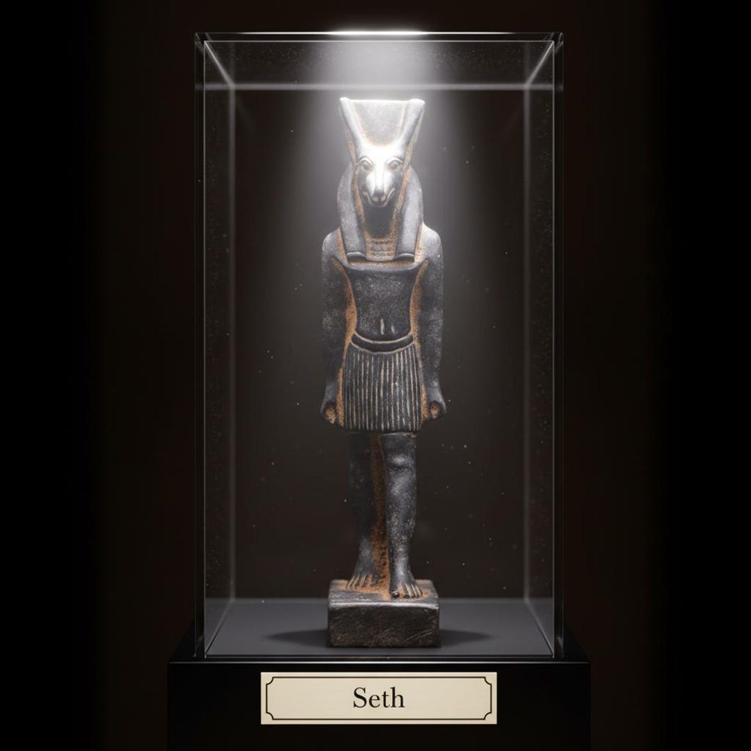 Ancient Egyptian Seth Statue: God of Chaos & Storms, Rare Pharaonic ...