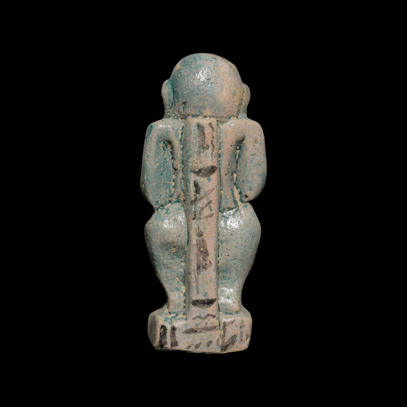 Ancient Egyptian God Bes Statue Divine Protector of Homes Rare ...