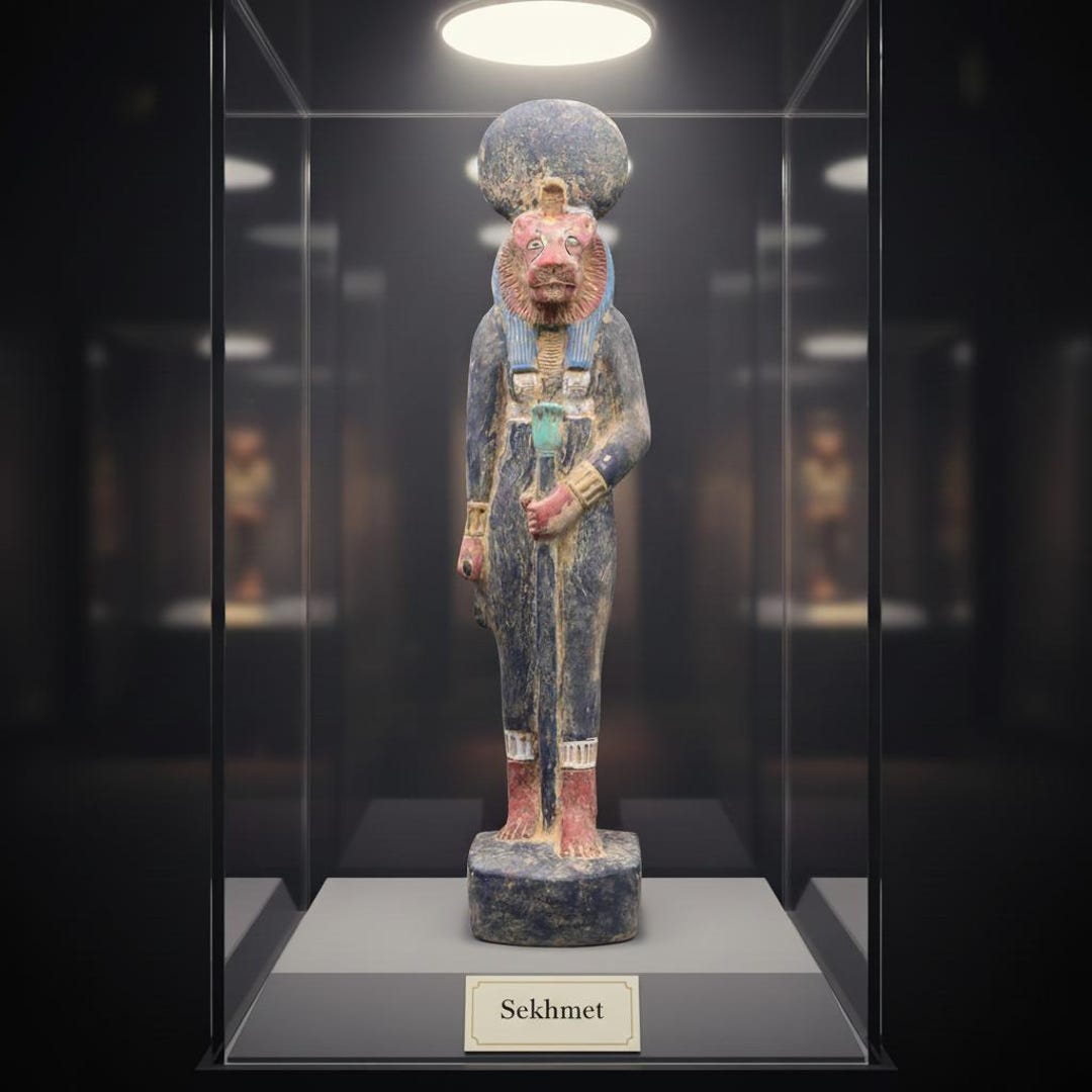 Ancient Egyptian Sekhmet Statue: Lioness Goddess of War, Rare Pharaonic ...
