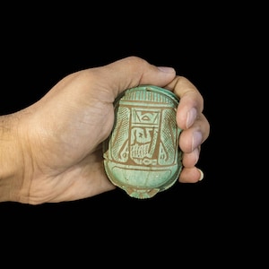 Scarab Egyptian Statue - Ancient Egyptian Antiquities - Rare Antique Stone Pharaonic Statue - B.C. Collectible Egyptian Antiques