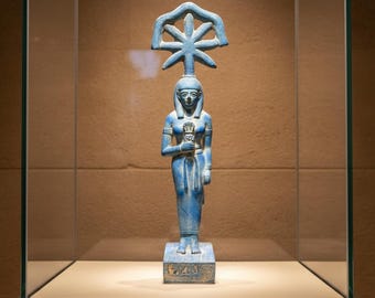 Estatua de Seshat, diosa egipcia de la escritura y la sabiduría, antigüedades faraónicas raras a. C.