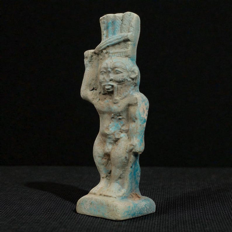 Ancient Egyptian God Bes Statue: Protector of Households, Rare ...