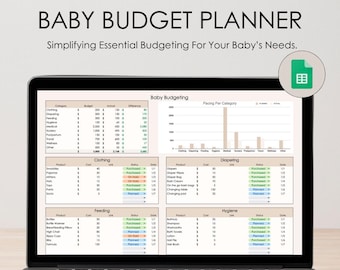 Baby Budget Spreadsheet Google Sheets | Newborn Expenses Tracker | Pregnancy Financial Planner | Digital Baby Prep Tool