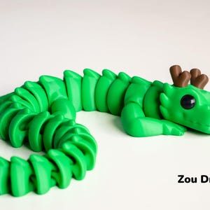 Zou Dragon – Articulated 3D Printed Dragon Toy | Kawaii Fantasy Creature | Poseable Desk Pet | Cute Gift for Dragon Lovers