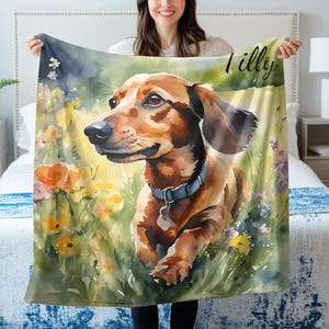 Dackel Fleece Decke: Dackel Geschenk