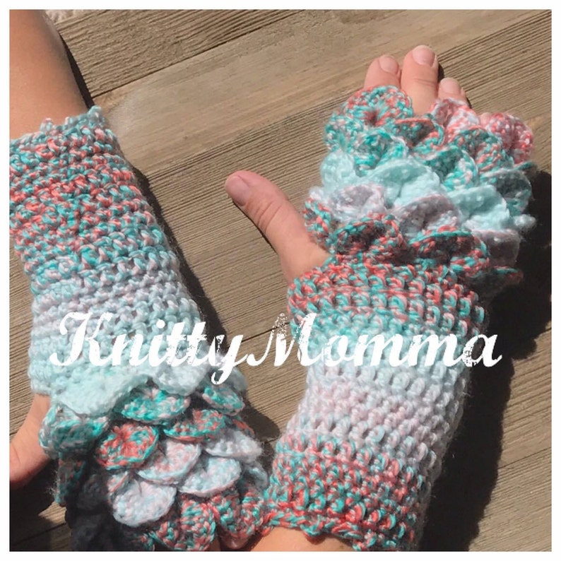 Dragon Scale Gloves PATTERN Fingerless Gloves Dragon Etsy