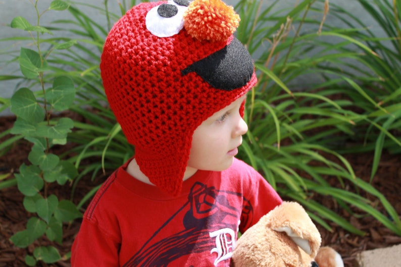 Red Monster Hat Tickle Me Monster Hat Monster Beanie image 0