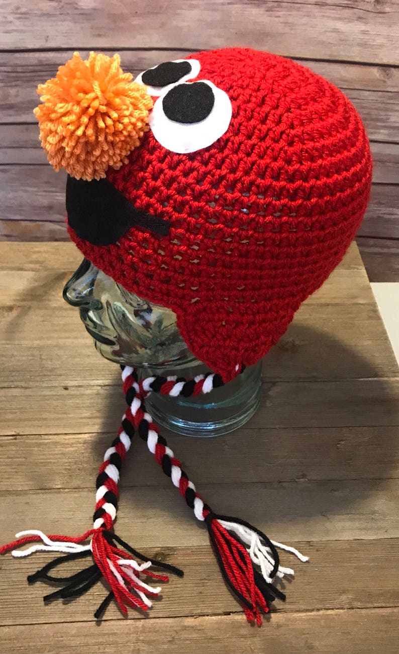 Red Monster Hat Tickle Me Monster Hat Monster Beanie image 4