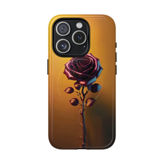 MagSafe Elegant Floral iPhone Shockproof Cover, iPhone 16 15 14 13 Pro Max Compatible Case