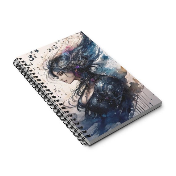 Mystical Spiral Journal, Fantasy Art Notebook, Perfect for Dreamers, Writers, and Students, Gift for Birthdays, Holidays, Magic Lover