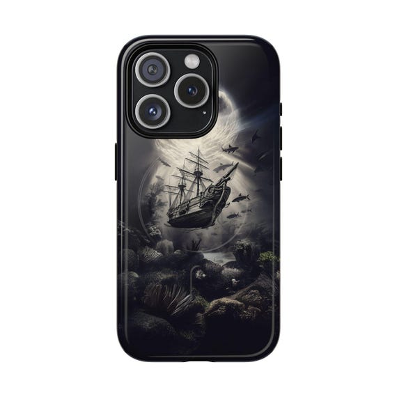 Mystical Ocean Scene Magnetic Phone Case: Impact Resistant, MagSafe Compatible