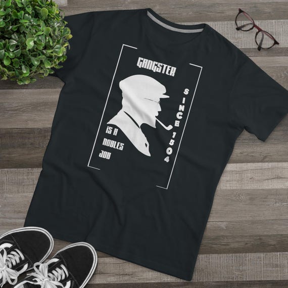 Gangster Graphic Tee: Charismatic Men's Cotton T-Shirt