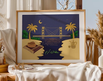 Modern Ramadan Wall Art | Arabic Poster, Islamic Home Decor
