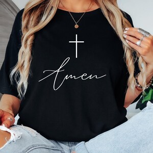 Christian Shirt; Amen Christian Shirt; Christian Gift; Lamb of God Shirt; Retro Vintage Jesus Shirt; Praise the Lord Jesus, Christian Shirt