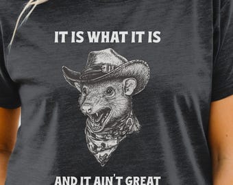 Funny Opossum Shirt, Possum Lover Gift, Angry Possum Shirt, Opossum Tee, Opossum Lover; Funny Women's Tee, Cute possum, Sarcastic Shirt
