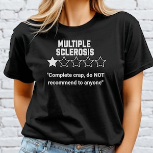 Multiple Sclerosis One Star Rating Unisex T-Shirt; multiple sclerosis shirt, MS support apparel, MS awareness clothing, MS survival apparel
