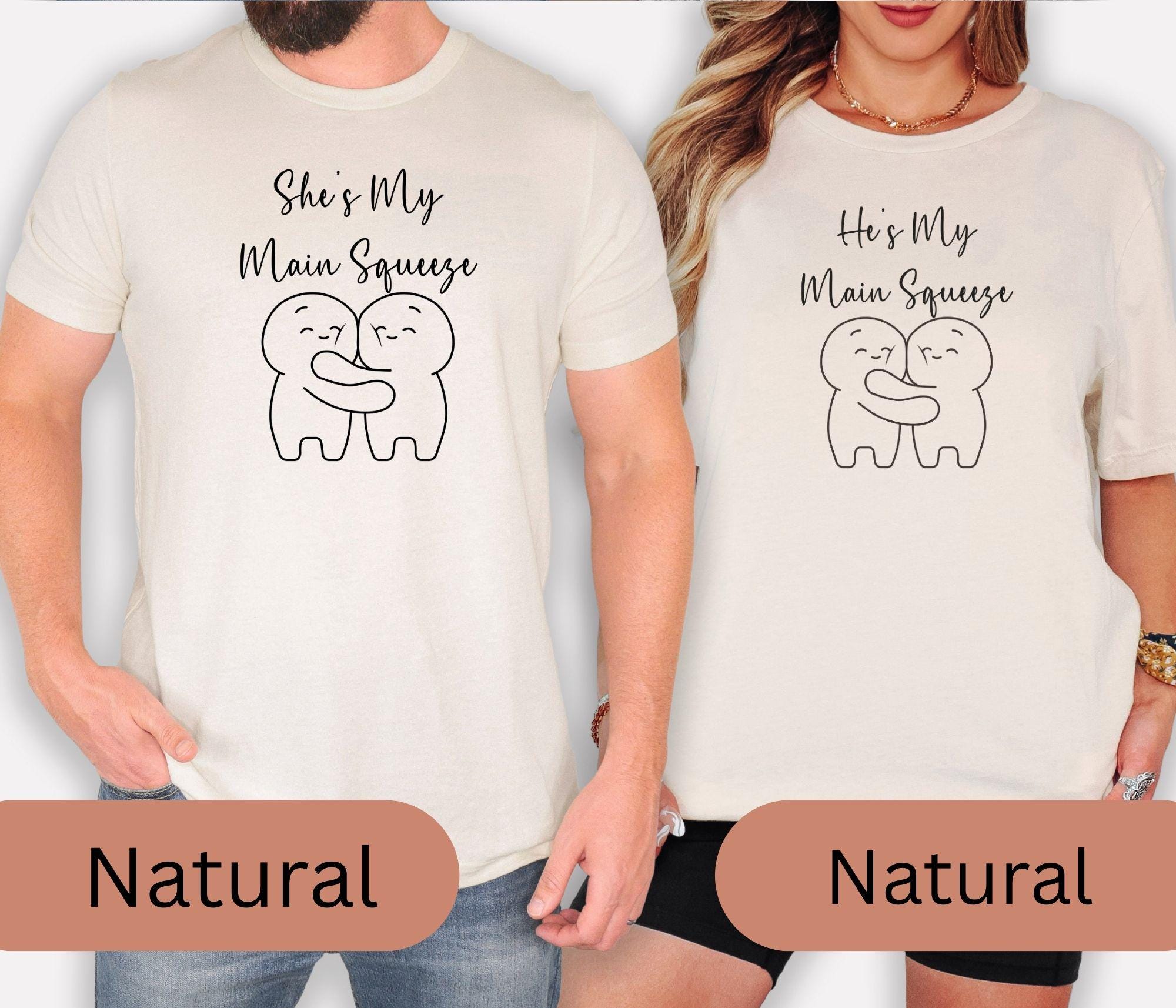 Funny Couples Shirt Set, My Main Squeeze, Matching Couple T-shirts