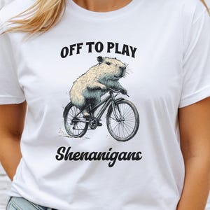 Capybara Shenanigans T-shirt, Capybara Shirt, Don&#39;t Worry Be Cappy Tee, Funny Capybara Graphic Tee, Capybara Lover Gift, Funny Cappy Gift