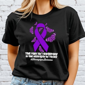 Fibromyalgia Pain of Yesterday Unisex T-Shirt; Hidden Disability; fatigue survivor; chronic pain top; fibro warrior shirt; fibromyalgia gift