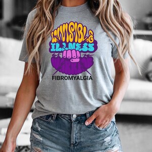 Fibromyalgia Invisible Illness Warrior Unisex Tee; Hidden Disability; fatigue survivor; chronic pain top; fibro warrior Tee; Nervous System