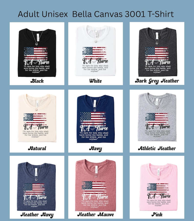 VA Nurse T-Shirt; Patriotic Veterans' Affairs Shirt; Lincoln's Promise; American Flag Shirt; Gift for VA Nurses; Veterans Day Nurse Shirt image 4