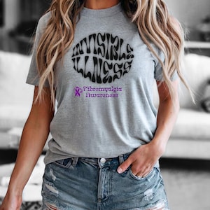 Fibromyalgia Invisible Illness Unisex Shirt; Hidden Disability; fatigue survivor; chronic pain top; fibro warrior shirt; fibromyalgia gift