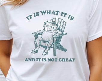 It Is What It Is And It Is Not Great Shirt / Funny Frog Toad Shirt / Meme Shirt / Y2k Shirt / Retro Meme Shirt / Funny Saying T-shirt