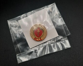 Vintage American Heart Association ACLS Recognition Lapel Pin New in Package