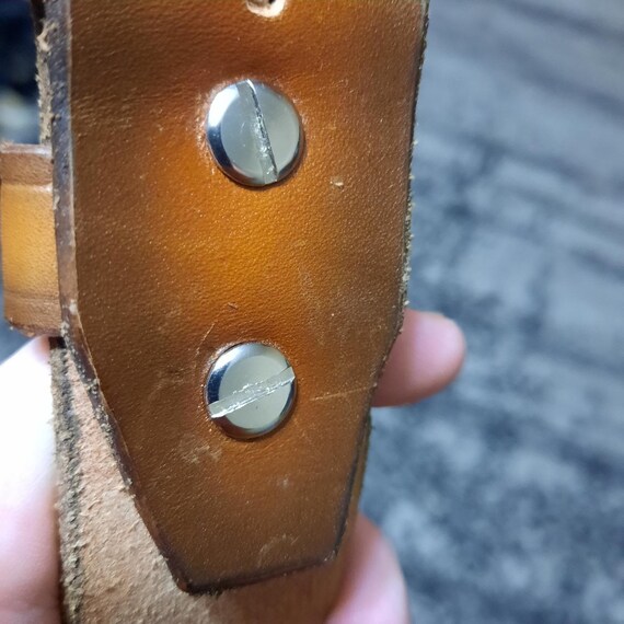 Handcrafted Leather Belt W/ Butterfly Embossing, Western  display picture 2