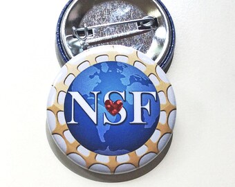 NSF Pin: National Science Foundation Glossy Lapel Pin (1.5 inch)